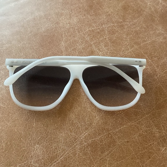 NEW Isabel Marant 61mm Gradient Flat Top Oversized Sunglasses in Ivory - Picture 5 of 7